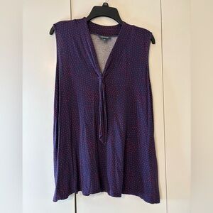 Modcloth Purple and Red Sleeveless Blouse